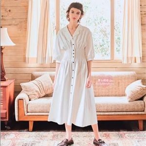 Moussy pleated maxi dress